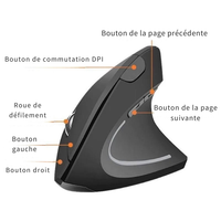 Souris Verticale Gaucher Sans Fil ErgoPad – Ergonomie & Performance