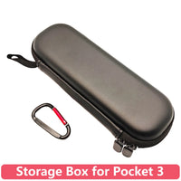 Pocket 3 Storage Case PU Protective Carrying Box Bag with Hook for DJI OSMO Pocket 3 Travel Organizer for Camera Accessories