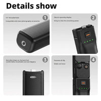 For Osmo POCKET 3 Pocket Camera Accessories 5000mAh Large Capacity Mobile Power Bank Battery Life Controller USB Digital Display