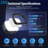 JJC Upgraded Magnetic Auxiliary Light for DJI Osmo Pocket 3 Rechargeable Selfie Mini LED Fill Light Pocket 3 Vlog Accessories