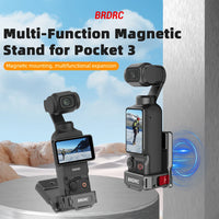 BRDRC Magnetic Mount for DJI OSMO Pocket 3 Clip Holder Mount Cycling/V-log/Multifunctional Desktop Base Camera Accessories
