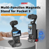 BRDRC Magnetic Mount for DJI OSMO Pocket 3 Clip Holder Mount Cycling/V-log/Multifunctional Desktop Base Camera Accessories