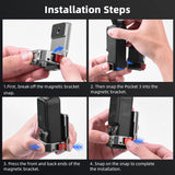 BRDRC Magnetic Mount for DJI OSMO Pocket 3 Clip Holder Mount Cycling/V-log/Multifunctional Desktop Base Camera Accessories